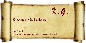 Kozma Galatea névjegykártya